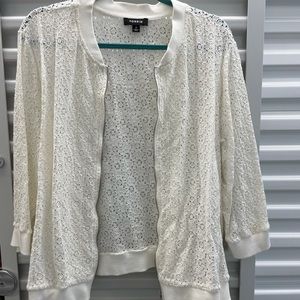 Torrid white lace jacket